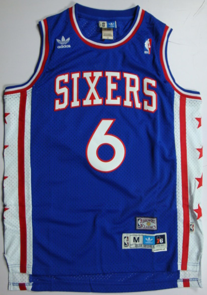 2012 New style NBA Sixers 6 Erving Blue Swingman Adidas Jerseys